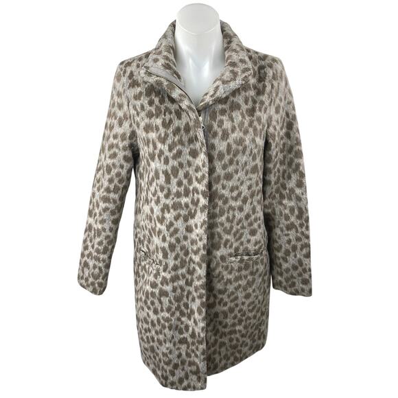 Old Navy Women's Beige Gray Leopard Soft-Brushed Cardigan Coat Jacket Size XS - Picture 2 of 7